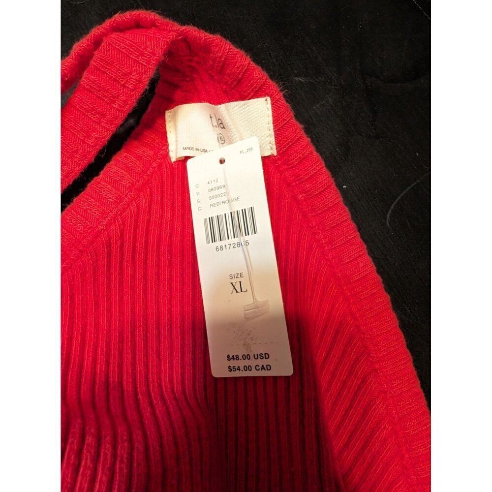 Anthropologie Red Ribbed Tank Top - Picture 8 of 8